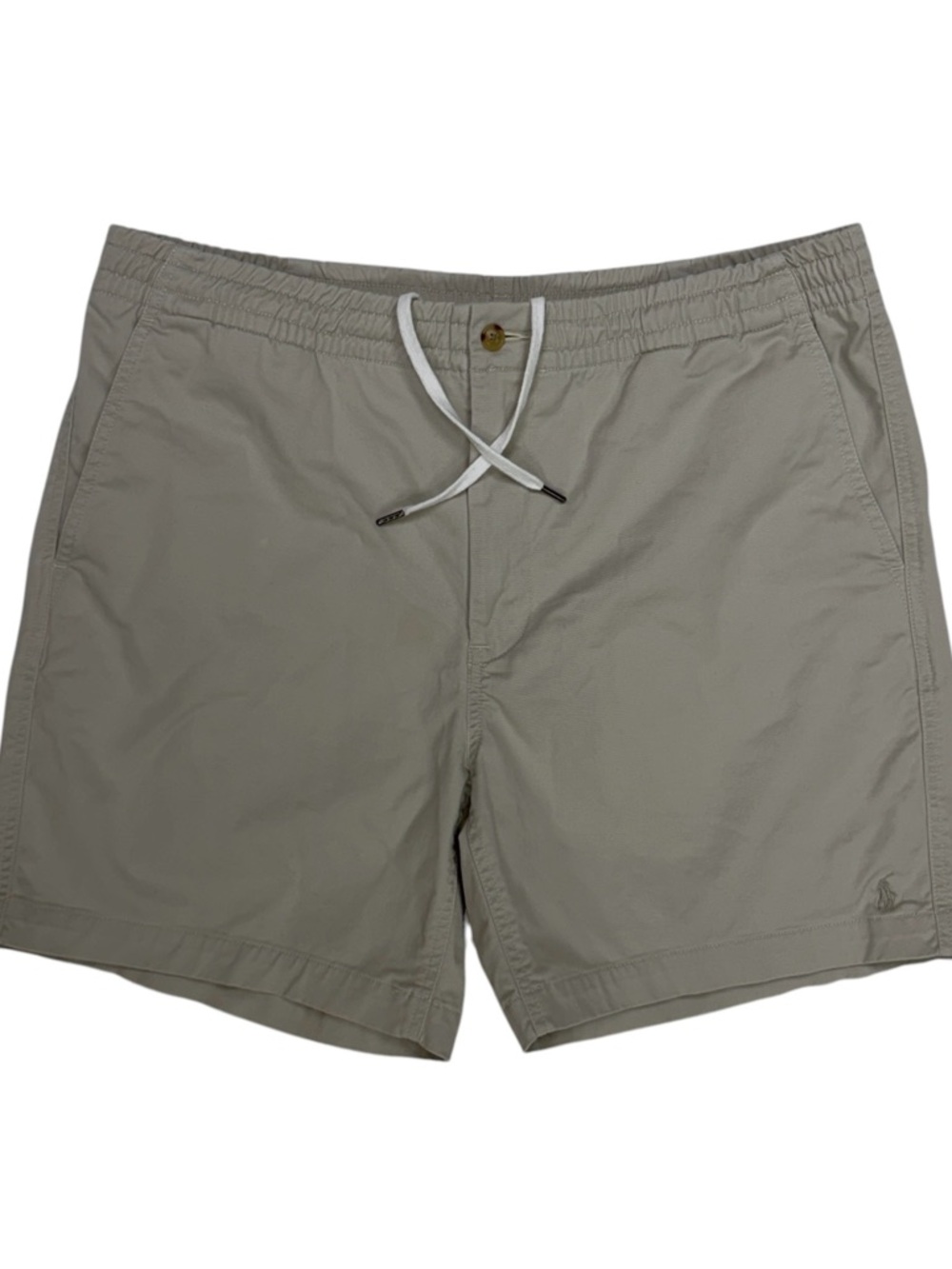 Polo Ralph Lauren Chino Shorts Mens Large Khaki 6 Inch Prepster Stretch Pull On
